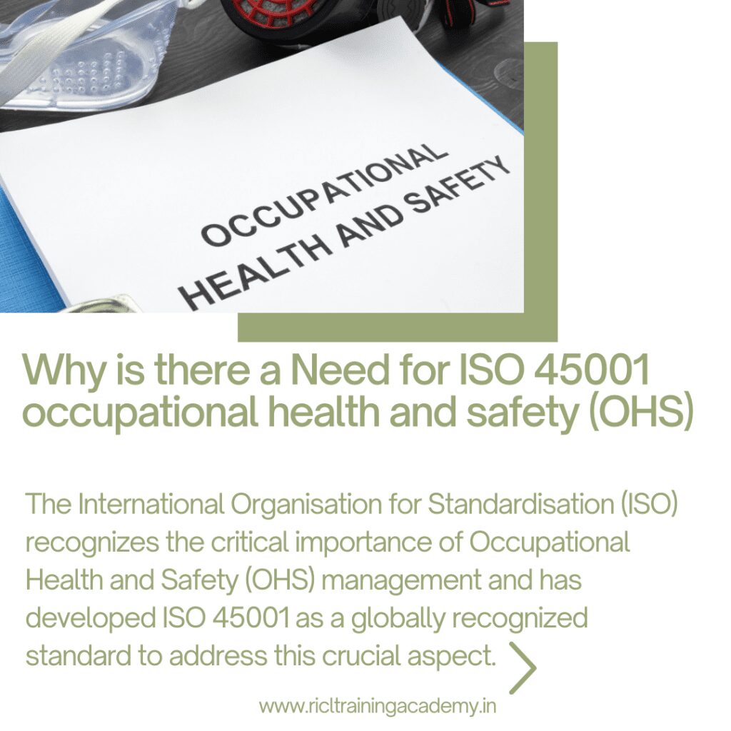ISO Occupational Health and Safety OHS RTA RICLTrainingAcademy RR