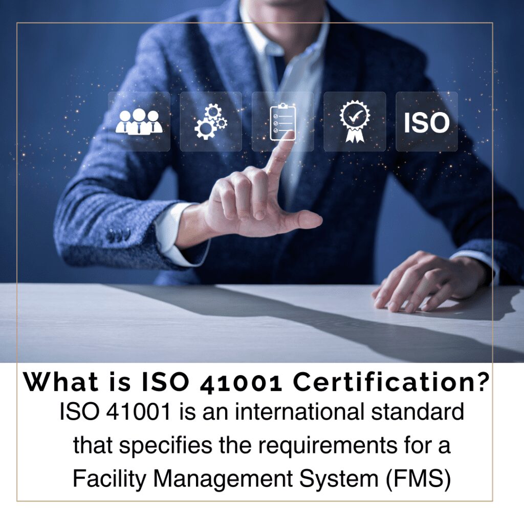Illustration depicting facility management processes related to ISO certification RTA RICLTrainingAcademy RR