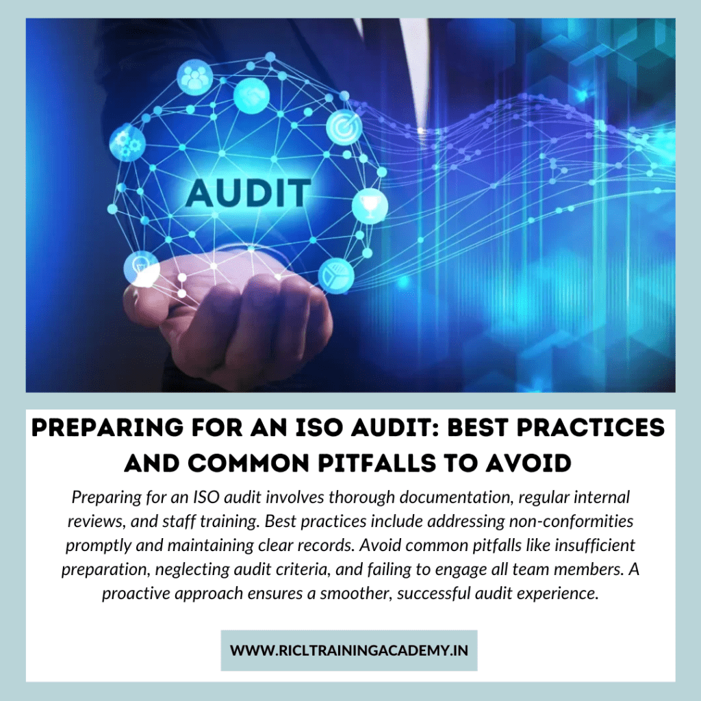 ISO audit preparation checklist with professionals reviewing best practices and common pitfalls RTA RICLTrainingAcademy RR
