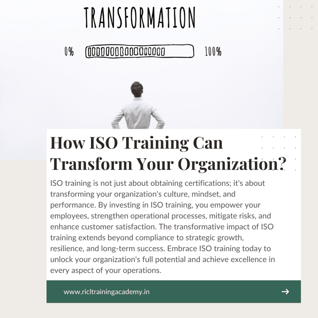 How ISO Training Can Transform Your Organization RTA RICLTrainingAcademy RR RICL Training Academy RICL Training Academy ISO Training Can Transform Your Organization RTA RICLTrainingAcademy RR