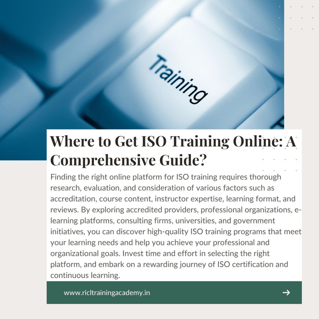 ISO Training Online A Comprehensive Guide RTA RICLTrainingAcademy RR