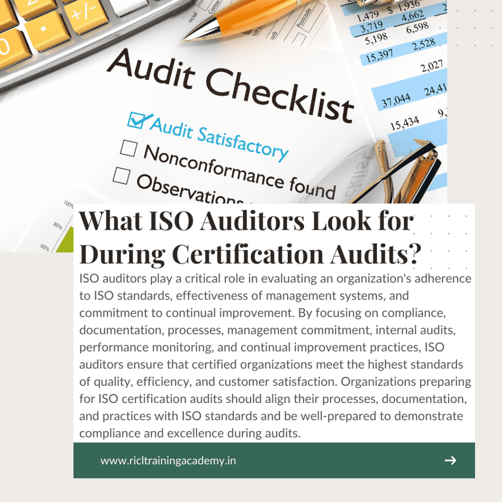 ISO Auditors Look for During Certification Audits RTA RICLTrainingAcademy RR