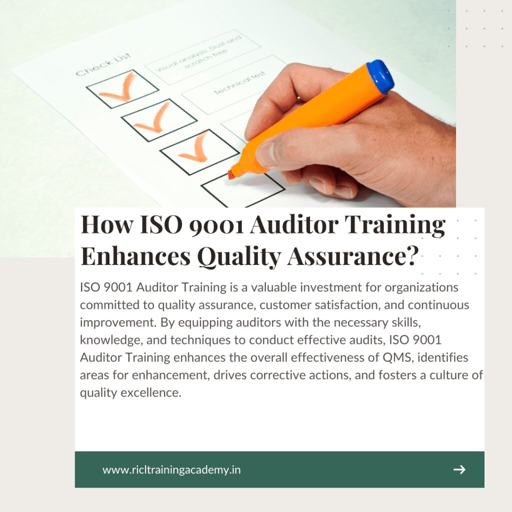 ISO Auditor Training Enhances Quality Assurance RTA RICLTrainingAcademy RR