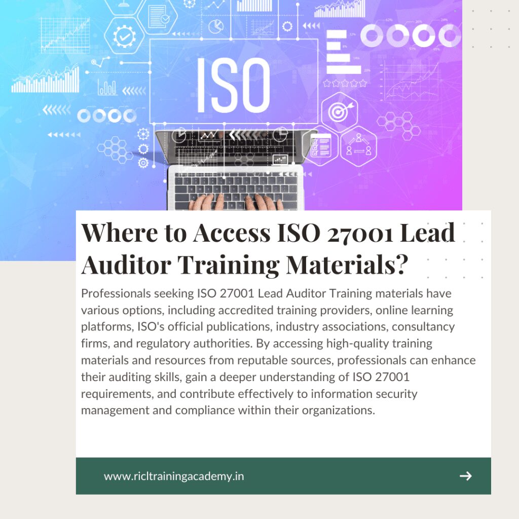 ISO Lead Auditor Training Materials RTA RICLTrainingAcademy RR