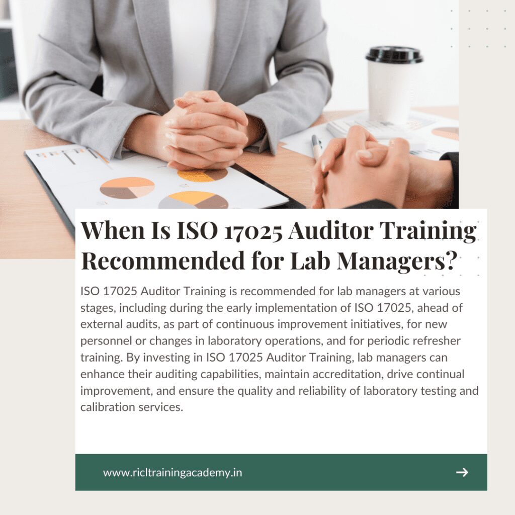 ISO Auditor Training Recommended for Lab Managers RTA RICLTrainingAcademy RR