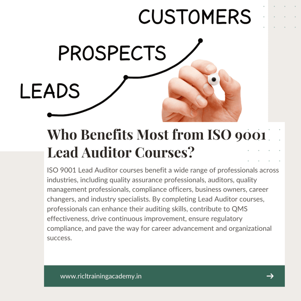 Benefits Most from ISO Lead Auditor Courses RTA RICLTrainingAcademy RR