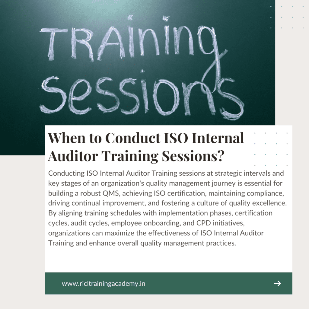 ISO Internal Auditor Training RTA RICLTrainingAcademy RR