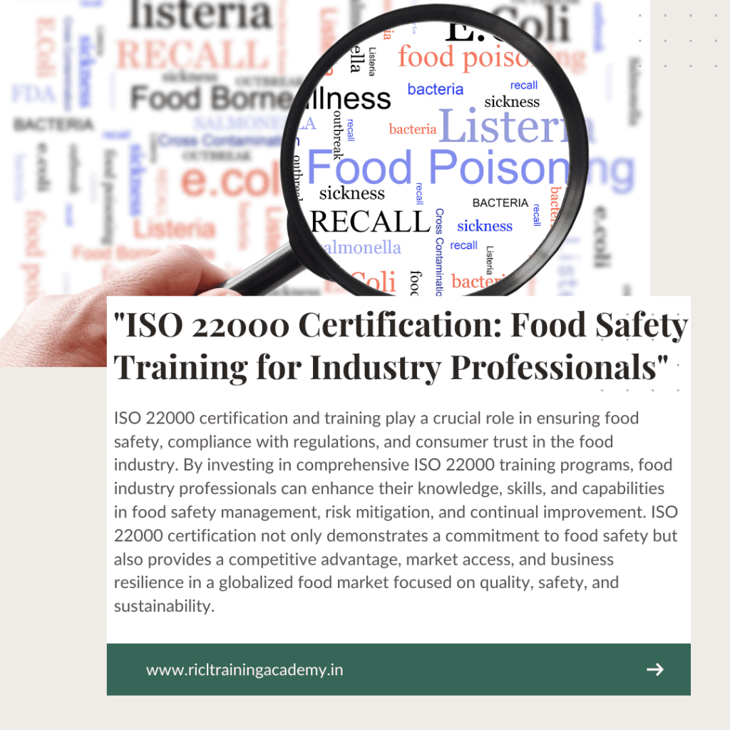 Participants in ISO Certification food safety training for industry professionals RTA RICLTrainingAcademy RR