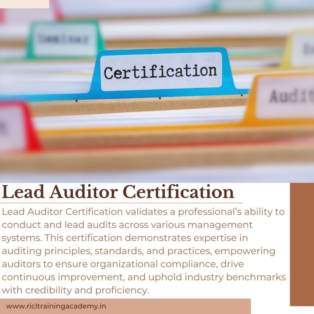 Lead Auditor Certification Overview RTA RICLTrainingAcademy RR