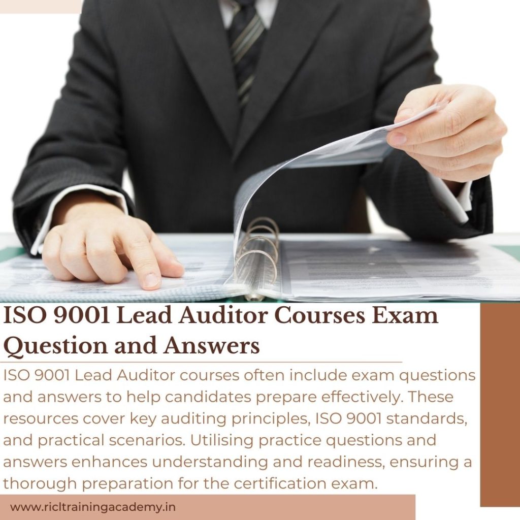 ISO Lead Auditor Course Exam QA RTA RICLTrainingAcademy RR