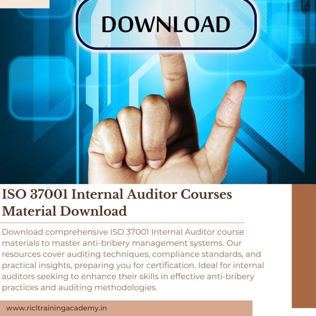 Download ISO Internal Auditor Course Material RTA RICLTrainingAcademy RR