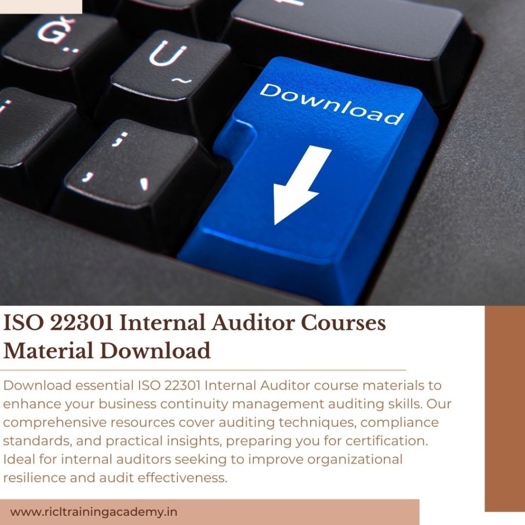 Download ISO Internal Auditor Course Material RTA RICLTrainingAcademy RR